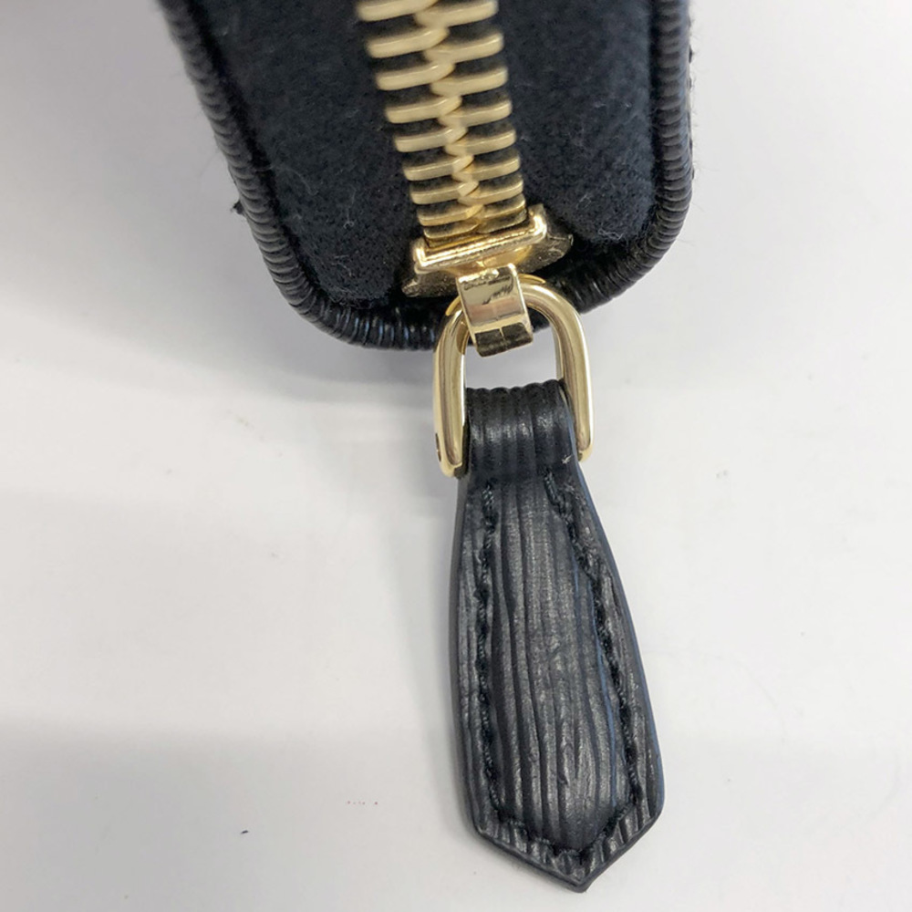 Prada Nylon Leather Long Wallet Round Zip Black Testo Vitello Around - Picture 5 of 6